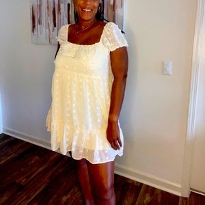 Off white midi dress